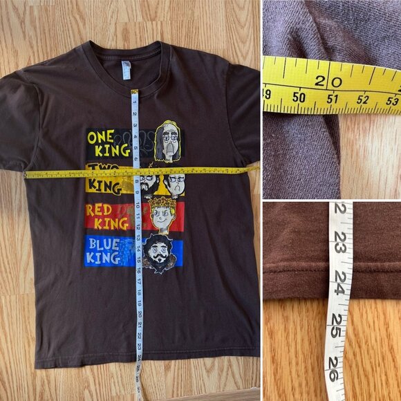 Game Of Thrones Parody Tee Size L One King Two King Red King Blue King - Picture 4 of 5